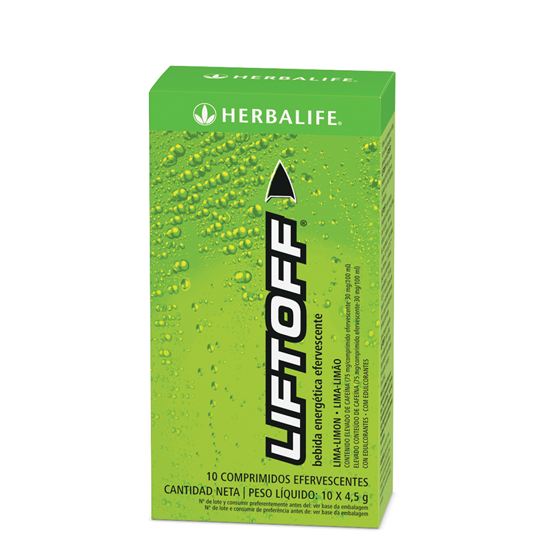 LIFTOFF® BEBIDA ENERGÉTICA EFERVESCENTE - Sabor a Lima-Limón (10 comprimidos efervescentes por envase)