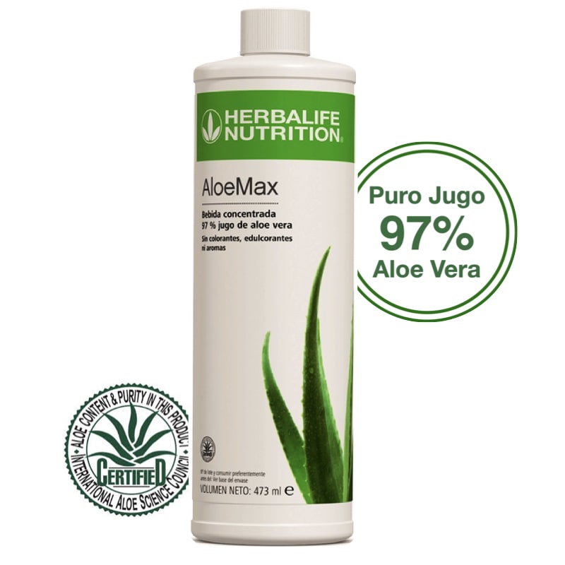 AloeMax - 97% de jugo de aloe vera y no contiene colorantes, edulcorantes ni aromas. (473 ml)
