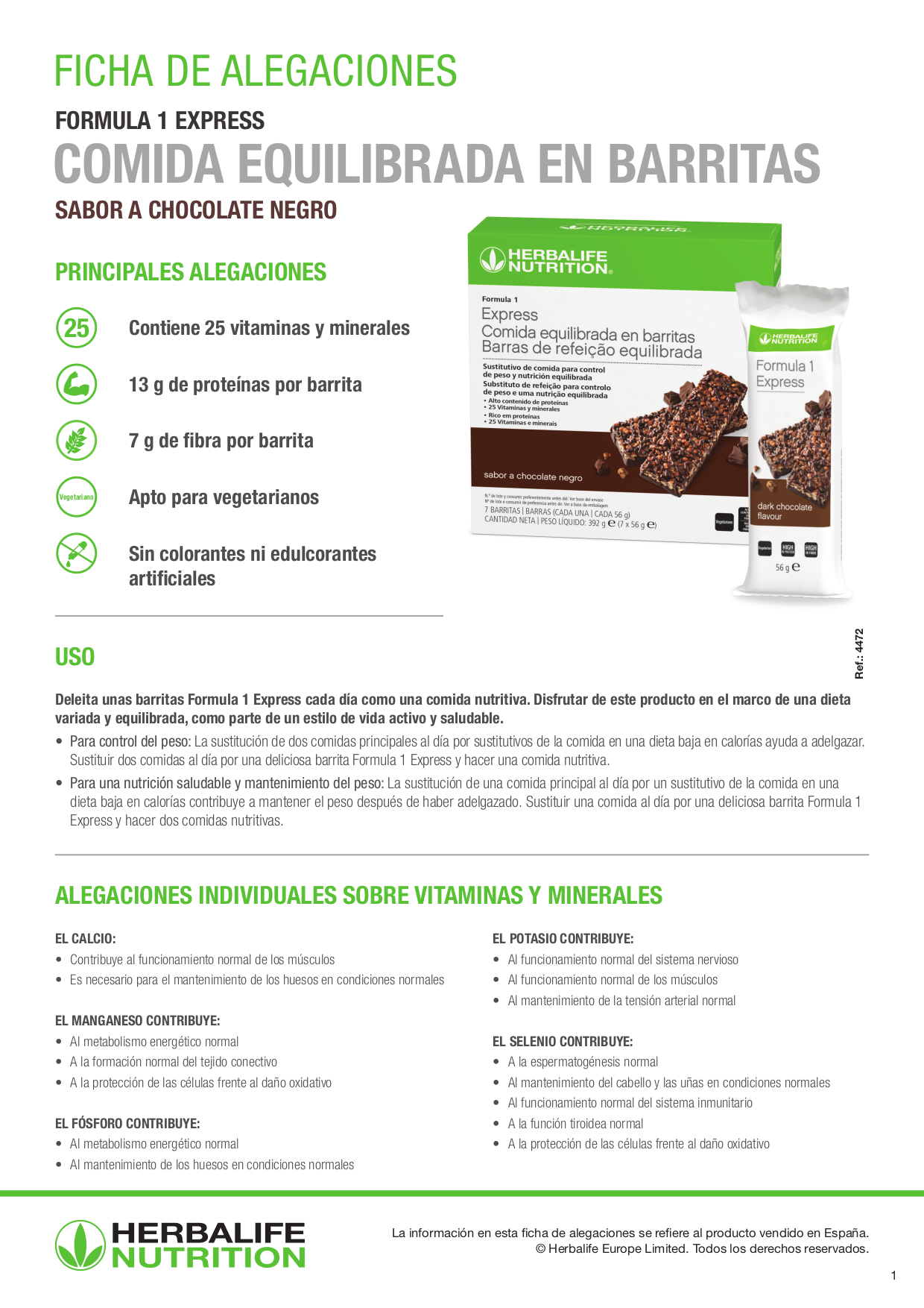 Barritas Fórmula 1 Express (Paquete 7 unidades)